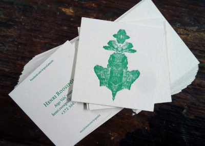 Letterpress printed business card