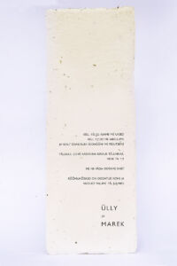 minimalistic letterpress wedding invitation